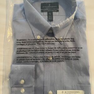 Men's Long Sleeve Blue Dress Shirt